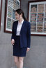 晨芙加厚夾棉西裝外套女氣質(zhì)商務(wù)職業(yè)西服套裝正裝通勤工裝冬季工作服 (夾棉)藍色外套單件 XL 建議110-120斤 曬單實(shí)拍圖