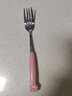 NEWSCHOOL西餐牛排叉子不銹鋼創(chuàng  )意卡通餐叉吃飯叉家用泡面叉子主餐叉沙拉叉 2支裝粉色貓爪【餐叉子】 曬單實(shí)拍圖