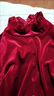 皮爾卡丹（pierre cardin）酒紅色金絲絨連衣裙2025年春秋季新款女裝高端氣質(zhì)晚禮服長(cháng)款 酒紅色官方旗艦 XL 建議118-129斤 曬單實(shí)拍圖