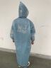 兜市精選雨衣成人男女非一次性一體全身加大防暴雨電動(dòng)自行車(chē)外賣(mài)騎手雨披 冰雨藍(lán)-【束口】 曬單實(shí)拍圖