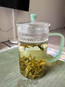 福容（FUROOT）玻璃水杯悅芽杯茶水分離玻璃杯子辦公室居家茶漏一體泡茶杯帶蓋杯 淺黃（寬款） 460ml 曬單實拍圖