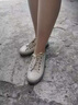 卡帝樂(lè )鱷魚(yú)（CARTELO）真皮小白鞋女頭層牛皮2025新款女鞋軟底軟面皮鞋平底休閑圓頭單鞋 米白色牛皮【皮面款】 37 曬單實(shí)拍圖