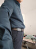 啄木鳥(niǎo)中年男士長(cháng)袖襯衫加厚秋冬保暖爸爸裝加絨百搭上衣免燙襯衣 TB370哈青色-加絨 加厚 XL 175-XL 140-160斤 曬單實(shí)拍圖