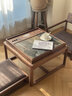 叁舍日式小茶桌北美黑胡桃實(shí)木榻榻米矮茶陽(yáng)臺現代簡(jiǎn)約地臺和室泡茶桌 【雙面桌面】茶桌A款 長(cháng)66cm 寬66cm 高40.5cm 曬單實(shí)拍圖