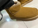 GUQIAN雪地靴男款秋冬季2025新款皮毛一體東北加絨加厚防滑男士保暖棉鞋 卡其 42 (260mm) 曬單實(shí)拍圖