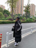 詩(shī)蒂淑棉服女2025新款中長(cháng)款大學(xué)生學(xué)院風(fēng)連帽冬季寬松加厚棉衣襖外套 黑色 身高1.6以下的勿拍 S -90-115斤 曬單實(shí)拍圖