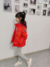 雅鹿2025新款洋氣兒童羽絨服男童女童寶寶中大童短款冬季加厚外套冬裝 紅色 140 cm 曬單實(shí)拍圖