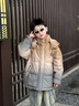 G.duck小黃鴨男童羽絨服冬季新款兒童中長(cháng)款男孩衣服中大童加厚冬裝外套 棕色 150 cm 曬單實(shí)拍圖
