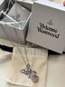 薇薇安·威斯特伍德（Vivienne Westwood）西太后官方旗艦正品項(xiàng)鏈女 圣誕蝴蝶結(jié)送禮ORB項(xiàng)鏈?zhǔn)フQ禮物送女友 銀粉色 曬單實(shí)拍圖