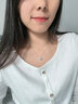 MITHAOL KUSC【情人節(jié)禮物】莫比烏斯靈動(dòng)項(xiàng)鏈女首飾生日禮物送女友 璀璨之心項(xiàng)鏈-白金色藍(lán)石 情人節(jié)紀(jì)念日生日禮物禮盒套裝 曬單實(shí)拍圖