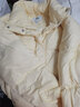 森馬（Semir）[陳都靈同款]90%鵝絨羽絨服女防水立領(lǐng)純色冬季百搭外套 淡黃(白鵝絨)31401 155/80A/S 曬單實(shí)拍圖