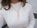 紀羽悠雙三角毛衣鏈女2024新款秋冬輕奢生日禮物百搭鎖骨長(cháng)款裝飾項鏈 曬單實(shí)拍圖