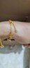 中國黃金（CHINA GOLD）花季黃金手鏈女999足金手串轉(zhuǎn)運(yùn)珠七夕情人節(jié)禮物送女友老婆媽媽 足金花季手鏈約3.9g 曬單實(shí)拍圖
