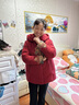 半繪媽媽中老年女裝秋冬款棉服女短款冬裝加厚大碼60歲70老人奶奶太太 紅色 2XL [推薦106-120斤] 曬單實(shí)拍圖