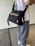 回力ins原宿工裝斜挎包美式復古學(xué)生大容量郵差包男單肩背包新款 黑色【帶扭扭節掛件】 曬單實(shí)拍圖