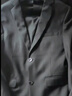 羅蒙（ROMON）西服男春秋季純色外套男士職業(yè)正裝修身西裝結婚禮服 黑色 2XL 曬單實(shí)拍圖
