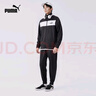 彪馬（PUMA）經(jīng)典黑白撞色運動(dòng)套裝男子拉鏈立領(lǐng)休閑外套長(cháng)褲 678477 黑色-01 XXL 曬單實(shí)拍圖
