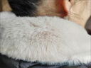 花九卿羽絨服毛領(lǐng)女單買單賣仿獺兔毛子皮草翻領(lǐng)男通用大衣假領(lǐng)子 米色 方領(lǐng) 曬單實拍圖
