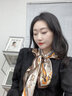 JIOESC絲巾女士絲綢真絲圍巾百搭領(lǐng)巾桑蠶絲巾老婆輕奢風(fēng)禮物母親節(jié)禮物 【淺卡其】送長輩生日禮物 曬單實拍圖