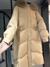 林羽森棉服女冬中長(zhǎng)款過(guò)膝棉襖新款冬季加厚韓版寬松大毛領(lǐng)棉衣冬裝外套 卡其黃 L 推薦120-135斤 曬單實(shí)拍圖