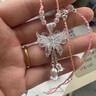 VTL999足銀項(xiàng)鏈女新中式國(guó)風(fēng)蝴蝶流蘇吊墜民族七夕情人節(jié)禮物送女友 足銀999花絲鈴鐺蝴蝶項(xiàng)鏈 曬單實(shí)拍圖