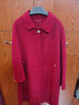 亦朵紅色毛呢外套雙面呢大衣女士中長(cháng)款秋冬加厚外套 紅色 M 曬單實(shí)拍圖