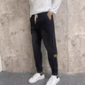 花花公子（PLAYBOY）加絨加厚牛仔褲男士2025秋冬款寬松束腳大碼休閑工裝長(zhǎng)褲子男潮牌 黑色 常規(guī) L 曬單實(shí)拍圖