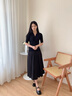 歌力思（ELLASSAY）夏季新款通勤簡(jiǎn)約修身POLO領(lǐng)短袖針織衫女EWB352M01300 經(jīng)典黑 XS 曬單實(shí)拍圖