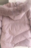 鴨鴨（YAYA）中年羽絨服女中長款冬季新款狐貍毛領(lǐng)加厚保暖寬松外套XD 粉色 XL/170 曬單實拍圖