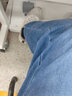 海沛尼克牛仔褲男直筒寬松彈力大碼高腰長(cháng)褲子男加肥加大深襠男褲 1071淺藍薄款 32 (2尺5) 曬單實(shí)拍圖