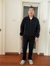 啄木鳥中年男士運動套裝春秋季新款中老年人爸爸高端休閑運動服男三件套 寶藍 三件套3801  2XL (建議141-158斤左右) 曬單實拍圖