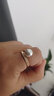 QUAMER金店款精致食指戒指女時(shí)尚個(gè)性小眾設計簡(jiǎn)約氣質(zhì)2024年新款 精致珍珠開(kāi)口戒指 曬單實(shí)拍圖