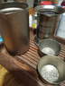銀蟻（SILVERANT） 純鈦茶具茶杯泡茶器戶(hù)外茶壺鷹嘴雙層防燙輕便收納鈦茶濾定制 鈦晶鷹嘴泡茶器+皮套 + 50ml小茶杯2個(gè) 曬單實(shí)拍圖