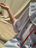 繆黛Kitty貓帶胸墊睡衣女2025夏季新款波點(diǎn)純棉短袖卡通家居服可外穿 優(yōu)雅藍(lán)【自帶胸墊】 M (160) 曬單實(shí)拍圖