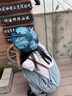 Lagur塵間迷惘丨時(shí)尚補丁貝雷帽女夏出街朋克八角帽牛仔拼接撞色報童帽 藍色 頭圍:54-59cm 曬單實(shí)拍圖