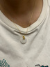 中國黃金（CHINA GOLD）平安扣黃金項鏈女足金和田玉吊墜七夕情人節(jié)禮物送女友老婆生日 足金吉祥平安扣吊墜+足金鏈 曬單實拍圖