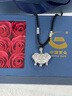 中國黃金（CHINA GOLD）平安鎖銀項鏈女足銀錦鯉如意鎖吊墜中高考加油勵志禮物畢業(yè)成人禮 鏤空福字錦鯉項鏈【玫瑰花盒】 曬單實(shí)拍圖