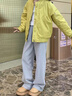 DXOT灰色運(yùn)動(dòng)褲女2025春秋新款韓系直筒褲子垂感休閑褲新款闊腿褲衛(wèi)褲 淺灰色 M 建議 95-110斤 曬單實(shí)拍圖