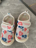 泰蘭尼斯男童鞋子嬰兒學(xué)步鞋夏季新款女童透氣兒童包頭寶寶鞋涼鞋 米白 21 適合腳長(cháng)13.5cm內長(cháng)14.0cm 曬單實(shí)拍圖