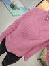 蘭威費雷春秋季慵懶風(fēng)針織開(kāi)衫女早秋新款外搭毛衣長(cháng)袖上衣短外套 西瓜粉 S 【建議80-98斤】 曬單實(shí)拍圖