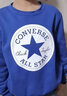Converse匡威兒童裝男童衛衣春秋印花長(cháng)袖上衣秋款中大童新品運動(dòng)套頭衫 沖浪藍-字母加絨 140 /68 【建議身高128-140cm】 曬單實(shí)拍圖