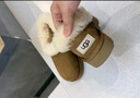 UGG秋季新款女士厚底LOGO松緊帶懶人毛毛鞋1113474CHE|栗色37 曬單實(shí)拍圖