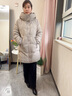 雪中飛中長(cháng)款羽絨服女加厚保暖連帽冬裝外套2024新款休閑百搭顯瘦防寒服 卡其色 2XL/175（125-135斤） 曬單實(shí)拍圖