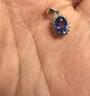 鑫萬福七夕禮物 戴妃款18K金藍寶石吊墜項鏈鉆石吊墜彩寶首飾 共1.04克拉（藍寶石89分+鉆石15) 曬單實拍圖