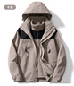貓人（MiiOW）三合一可拆卸外套女男秋冬小個(gè)子沖鋒夾克衣登山服工作服印字logo 23658卡其-男女同款 L 曬單實(shí)拍圖