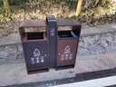 方形戶(hù)外垃圾桶二分類(lèi)不銹鋼街道學(xué)校區商用室外庭院公園景區環(huán)衛物業(yè)酒店市政帶蓋金屬大號廣場(chǎng)果皮箱可回收 鍍鋅板二分類(lèi)咖(送到市區/縣城自提) 曬單實(shí)拍圖