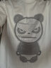 HI PANDA你好熊貓高級感半袖男夏季新款燙鉆潮牌ins短袖T恤男純棉休閑上衣 【燙鉆】-白#品牌燙鉆工藝 M 曬單實拍圖