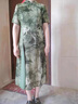 俞兆林（YUZHAOLIN）母親節媽媽夏裝旗袍連衣裙新中式高貴中老年女裝雪紡兩件套裙子50 水墨藍 2XL (推薦105-120斤) 曬單實(shí)拍圖