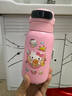 Hello凱蒂Kitty貓指紋解鎖保溫大肚杯兒童學(xué)生智能水杯壺禮物 01白色指紋水杯（送杯套） 曬單實(shí)拍圖
