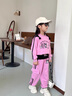 FNJ KIDS女童套裝秋季2025新款洋氣中大童卡通衛(wèi)衣兒童運動服三件套 粉色三件套 150 (建議身高140-150cm) 曬單實拍圖